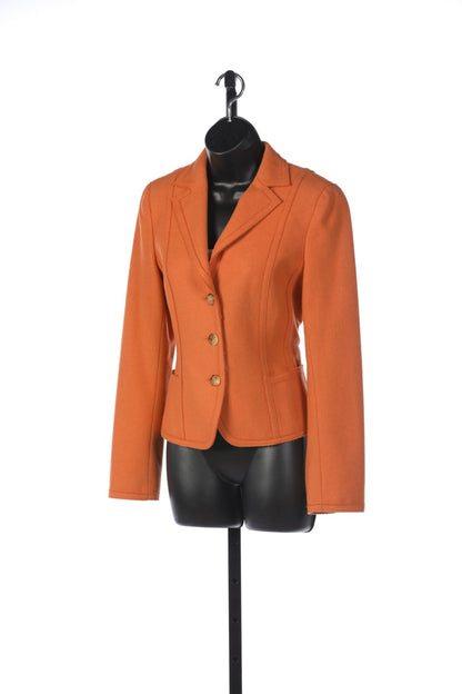 Akris Punto Light Orange 3-Button Blazer