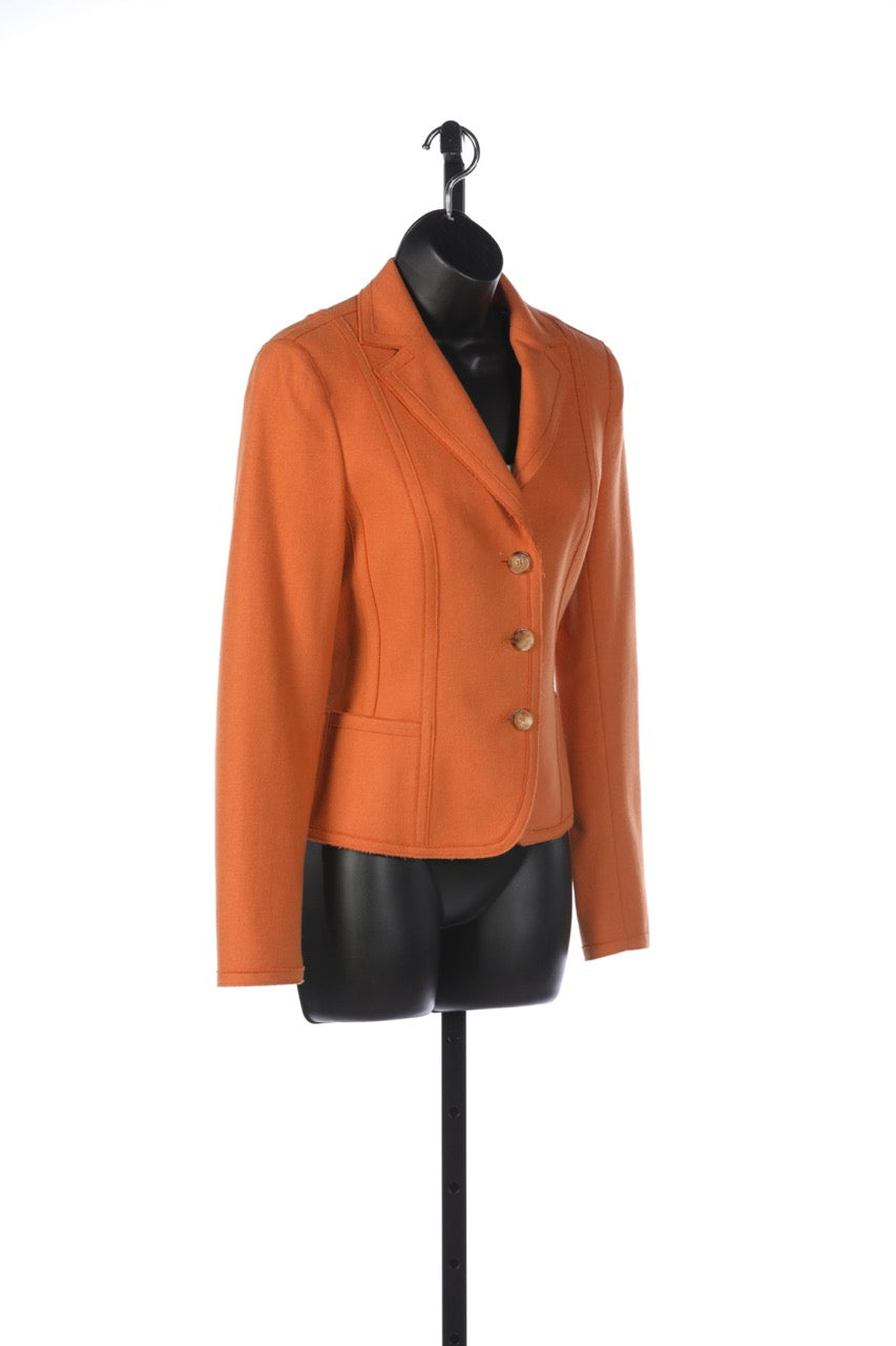 Akris Punto Light Orange 3-Button Blazer