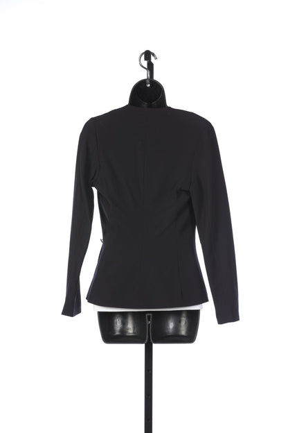 Barbara Bui Black Wool Jacket with Western Silver Beaded Clasp