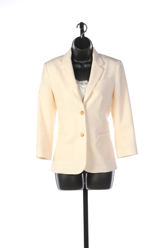 The Row Virgin Cream Wool Blazer