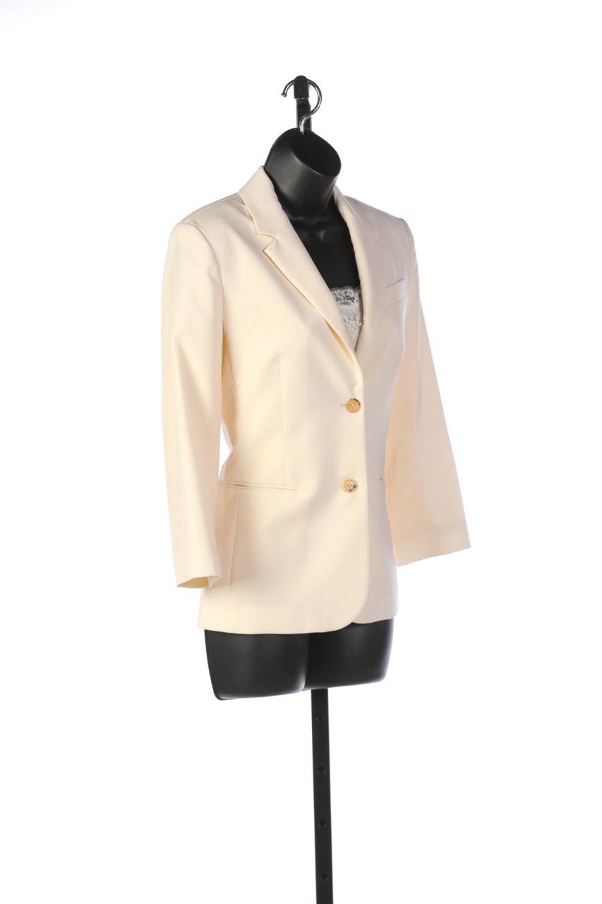 The Row Virgin Cream Wool Blazer