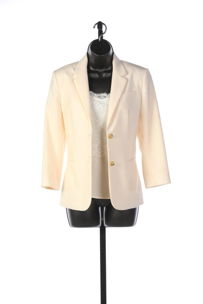 The Row Virgin Cream Wool Blazer