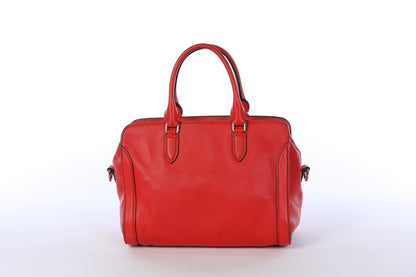 Alexander McQueen Leather Red Medium Padlock Satchel Bag with Skull Lo – Kit's Boutique