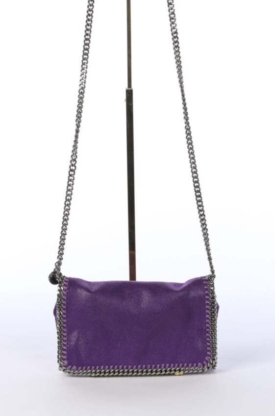 Stella McCartney Purple Vegan Leather Falabella Shoulder Bag