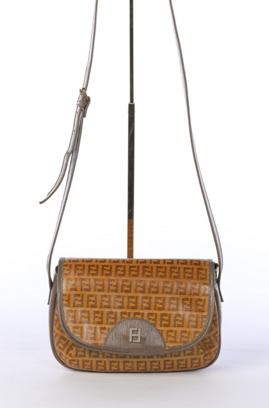 Vintage Fendi Zucchino Crossbody Bag