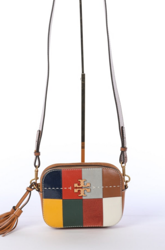 HAS DUSTBAG - Tory Burch McGraw Patchwork Camera Bag