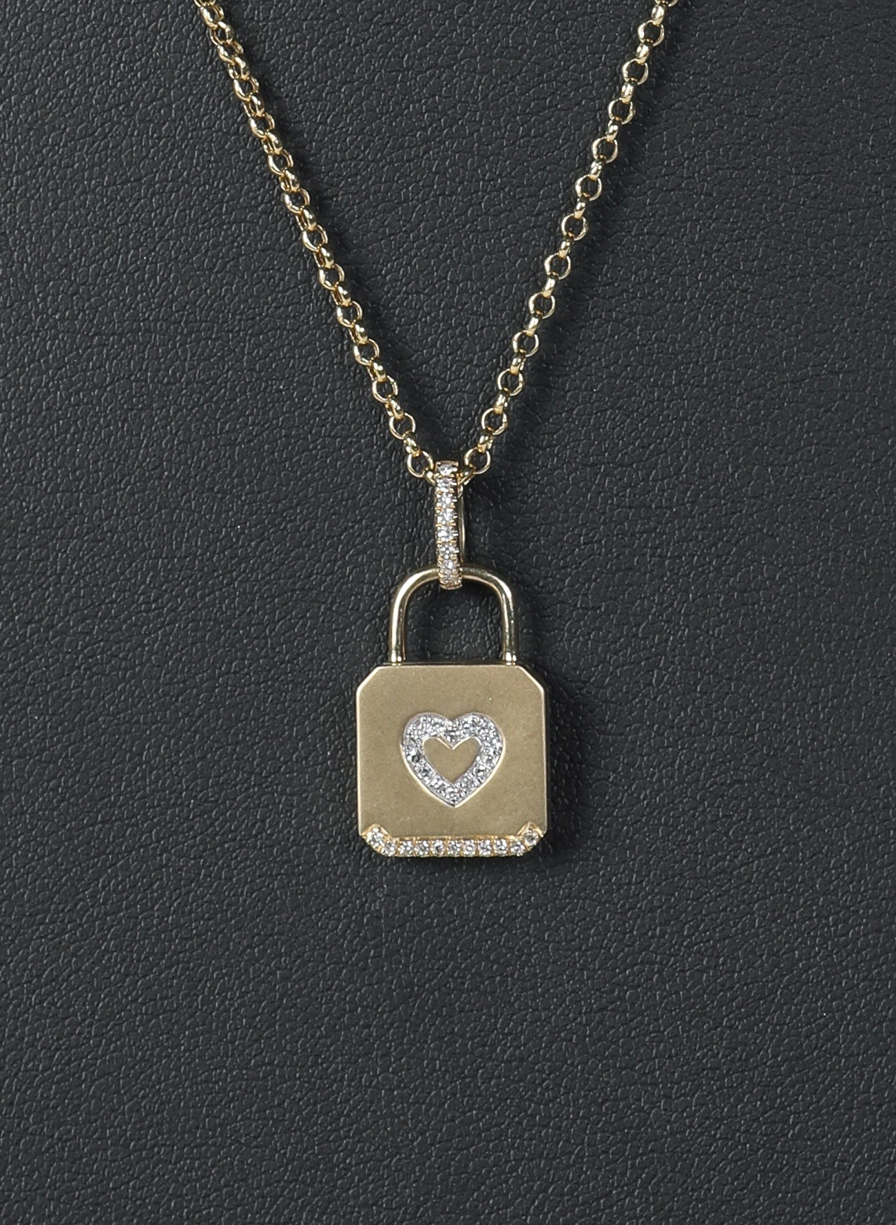 KC Designs 14k Yellow Gold Locket Necklace with Diamond Heart - 18" Chain