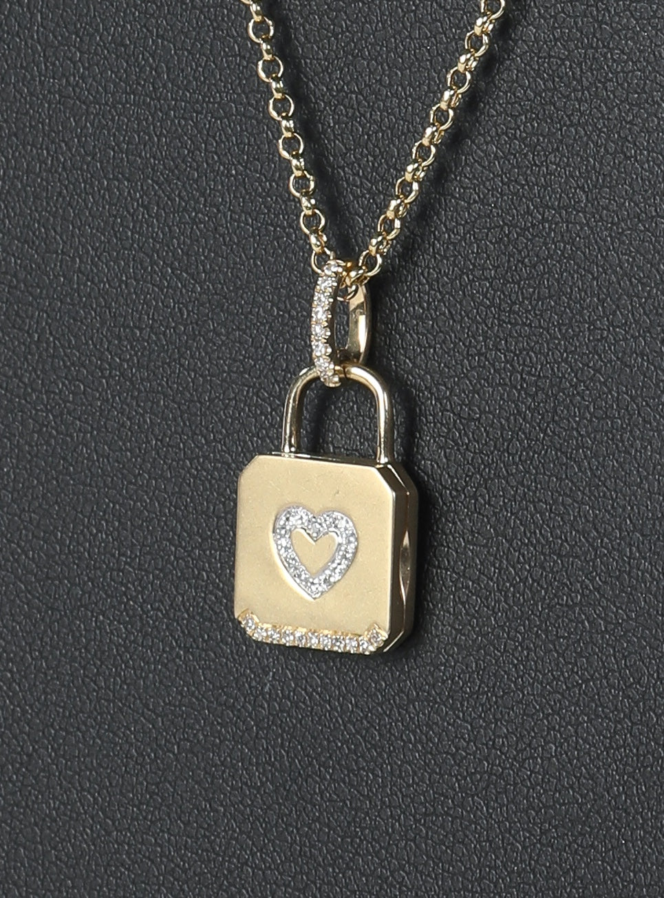 KC Designs 14k Yellow Gold Locket Necklace with Diamond Heart - 18" Chain