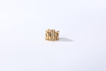 Gucci 18k Yellow Gold Bamboo Ring - 27g