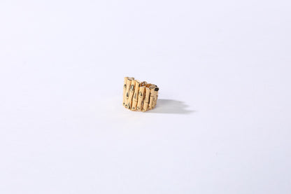 Gucci 18k Yellow Gold Bamboo Ring - 27g