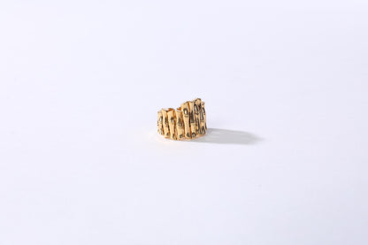 Gucci 18k Yellow Gold Bamboo Ring - 27g