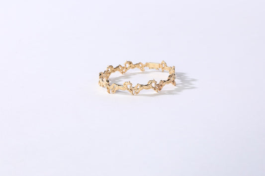 14k Yellow Gold Running Horse Link Bracelet - 17g