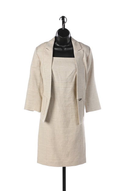 Worth New York Linen Light Tan Single Button Blazer (comes w dress)