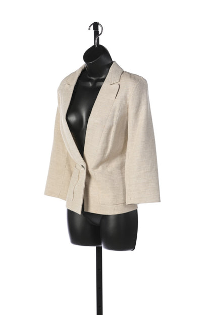 Worth New York Linen Light Tan Single Button Blazer (comes w dress)