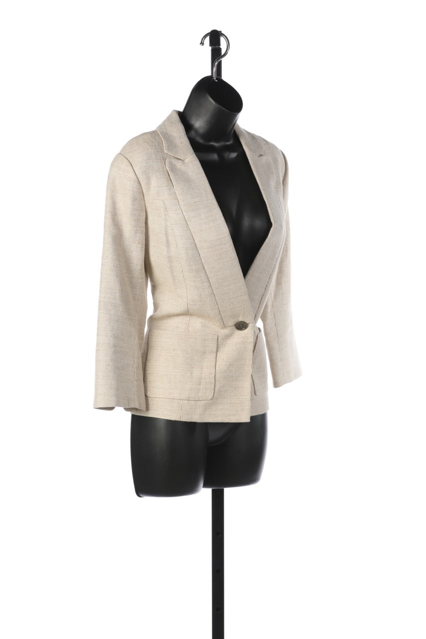 Worth New York Linen Light Tan Single Button Blazer (comes w dress)