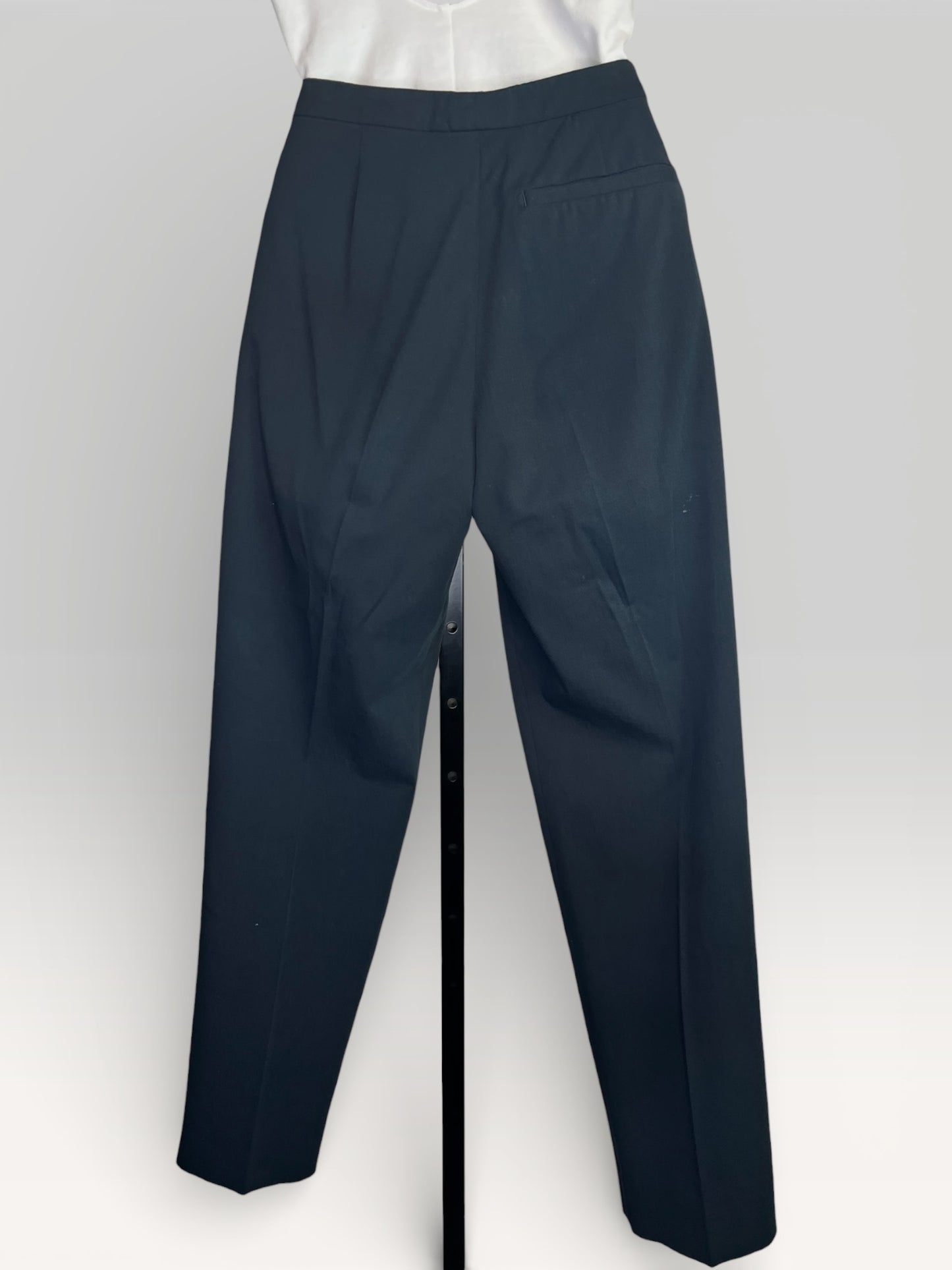 Prada Black High-Waist Straight Leg Cropped Trousers