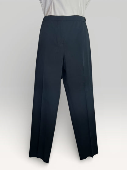 Prada Black High-Waist Straight Leg Cropped Trousers