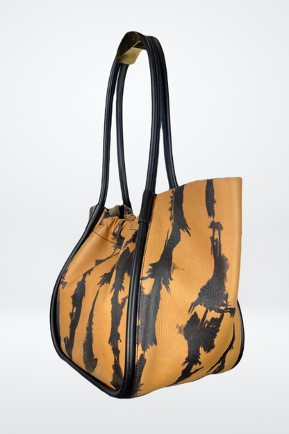Proenza Schouler Brown/Black Watercolor Lateral Line Handbag