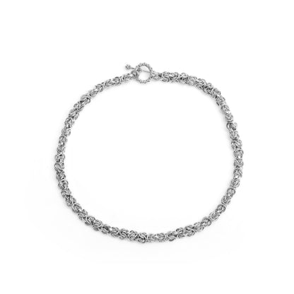 Stephen Dweck 18" Orogento Hand Woven Chain Necklace In Sterling Silver