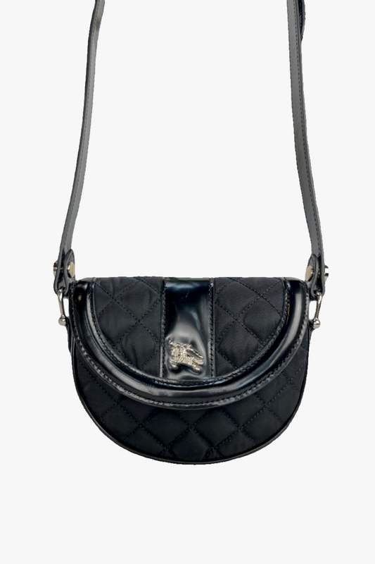 Burberry Micro Quilted Nylon & Patent Leather Crossbody Bag
