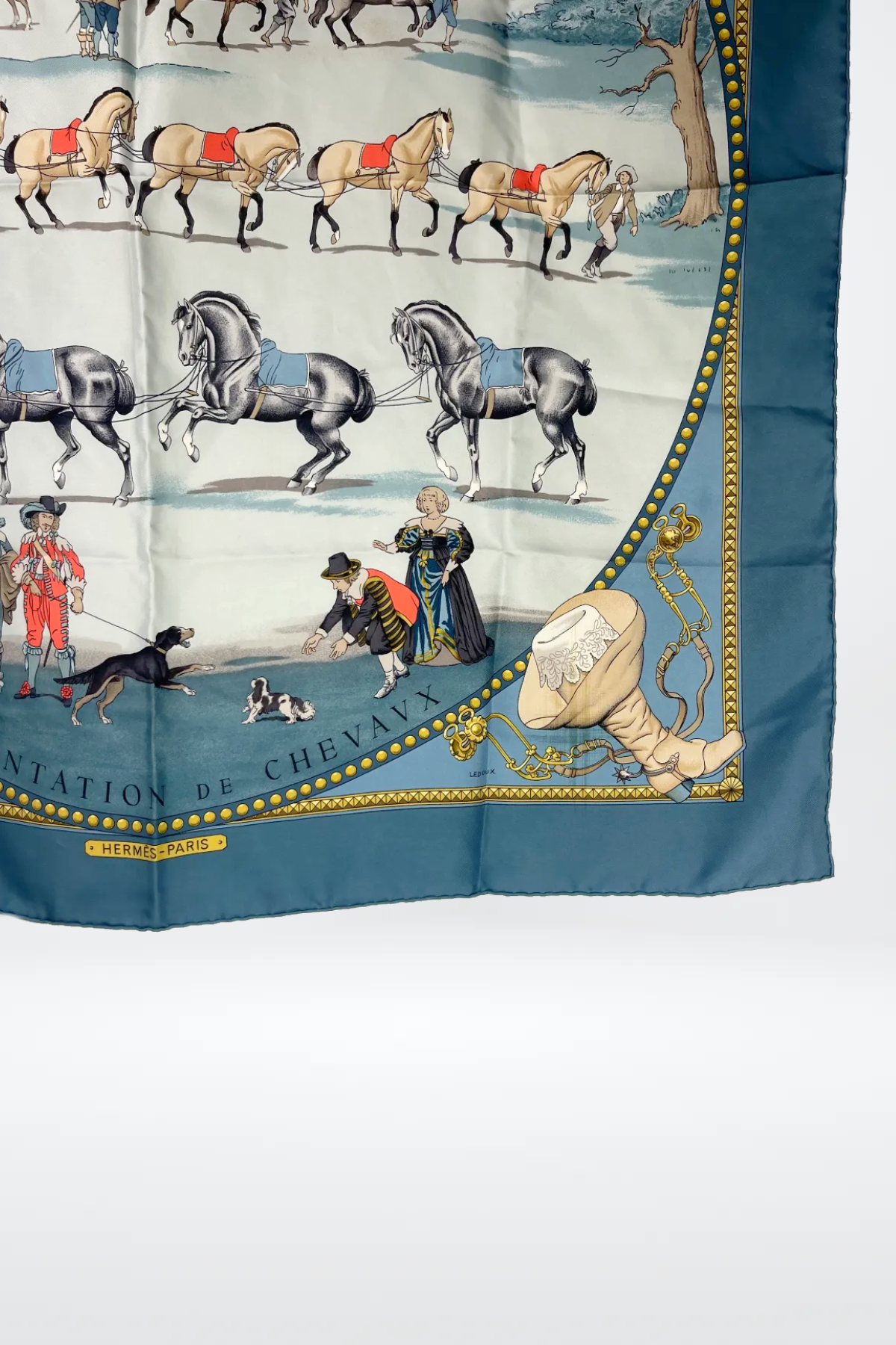Hermes Equestrian Themed Scarf NWT