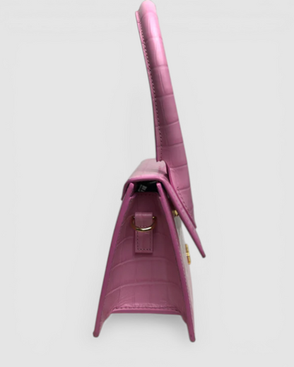 Jacquemus Pink Croc Medium Chiquito
