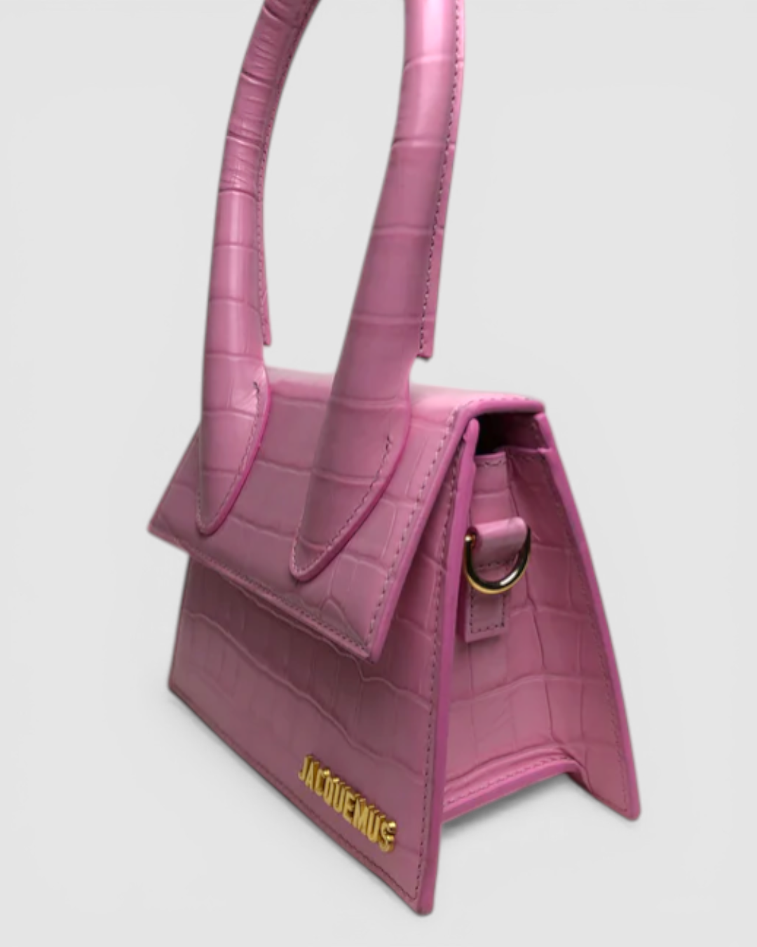 Jacquemus Pink Croc Medium Chiquito